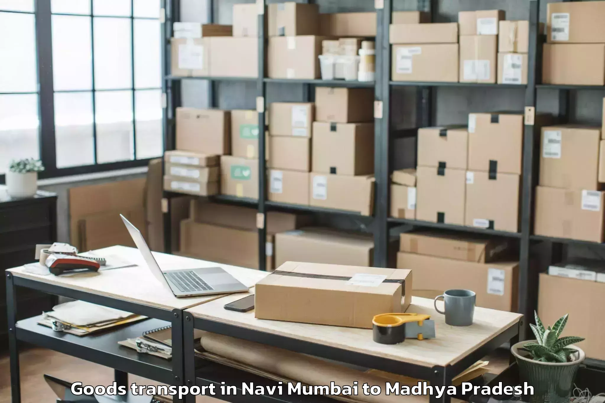 Professional Navi Mumbai to Kukshi Goods Transport